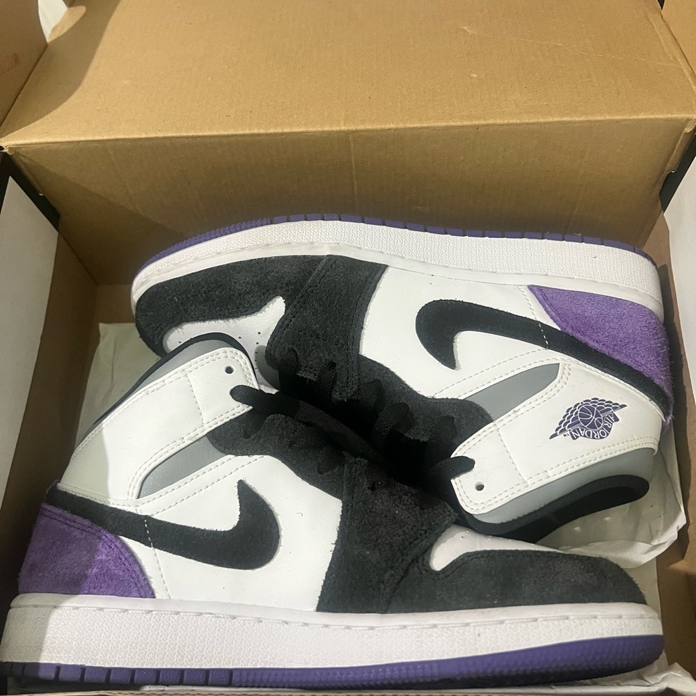 Nike Kids Sneakers Black White Purple